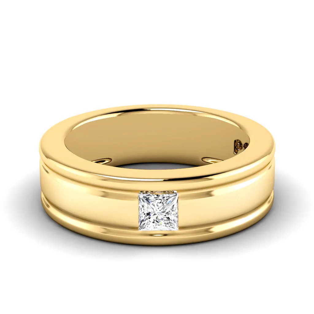0.20 CT Princess Cut Lab Grown Diamonds - Wedding Band