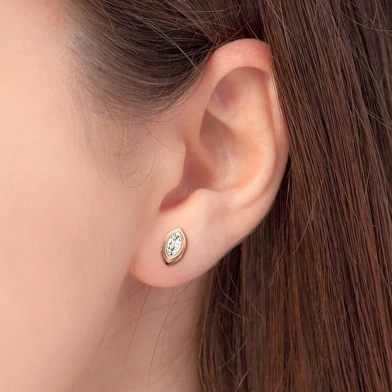 0.60-5.00 CT Marquise Cut Lab Grown Diamonds - Stud Earrings