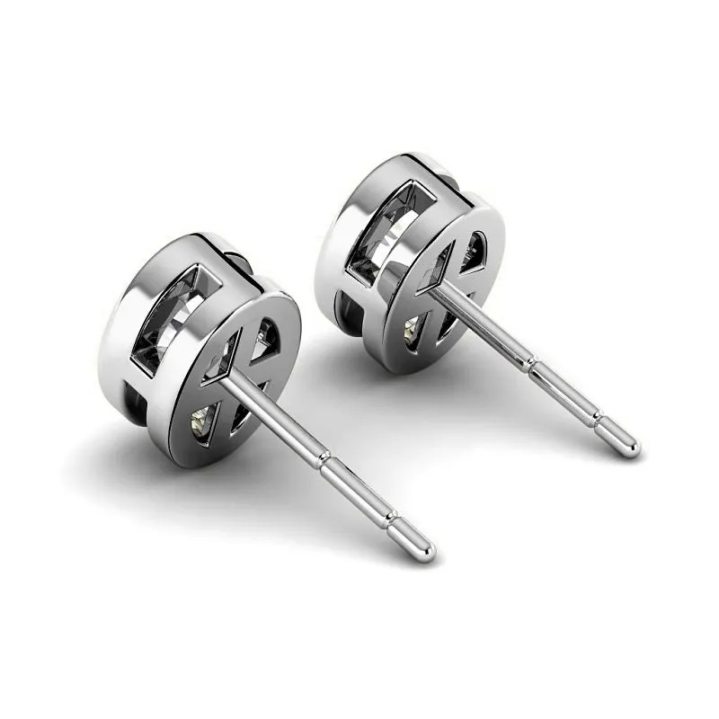0.60-5.00 CT Oval Cut Lab Grown Diamonds - Stud Earrings