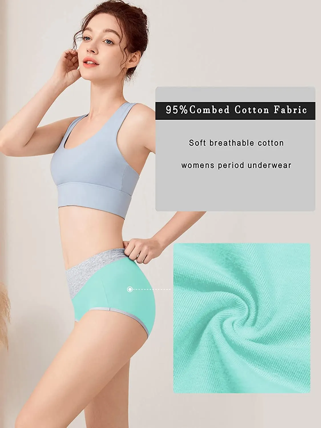 5pk Size Small High Waisted Cotton Post Partum Full Coverage Underwear/Briefs