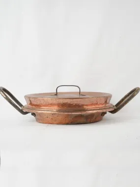 Antique French copper steaming / warming pot 14¼"