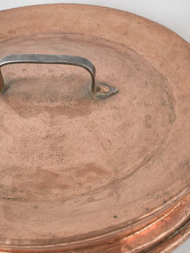 Antique French copper steaming / warming pot 14¼"