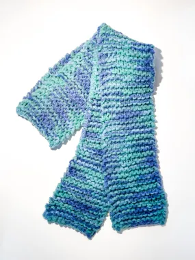 Aquamarine Hand Knit Scarf