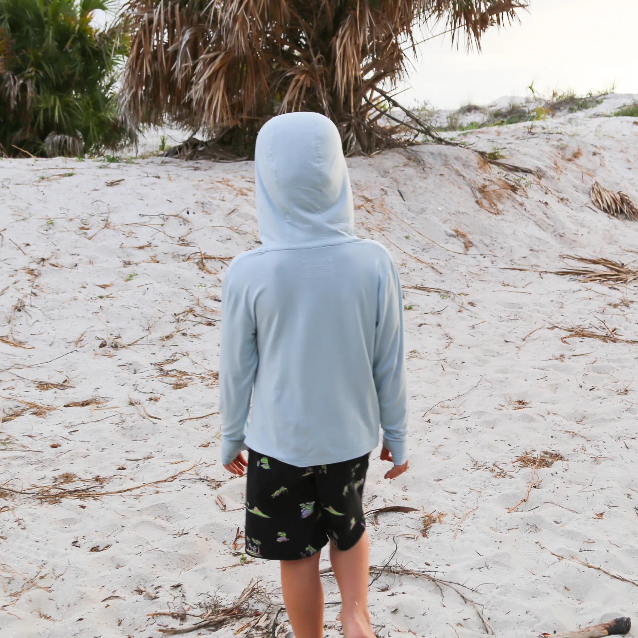 BAMBOO PRO KIDS UPF 50  HOODIE - SKY BLUE