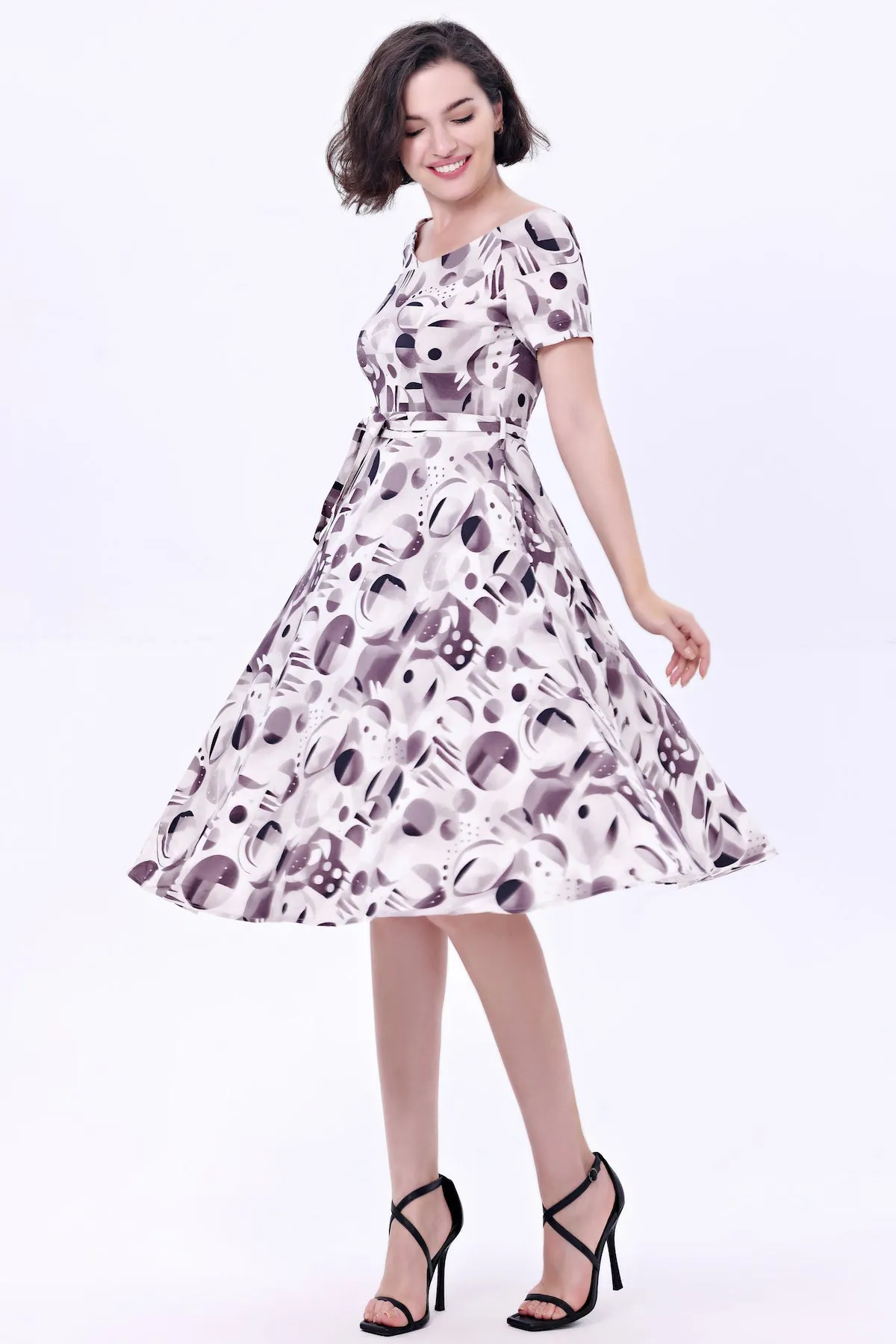 Bella Geometric Print Dress by Miss Lulo