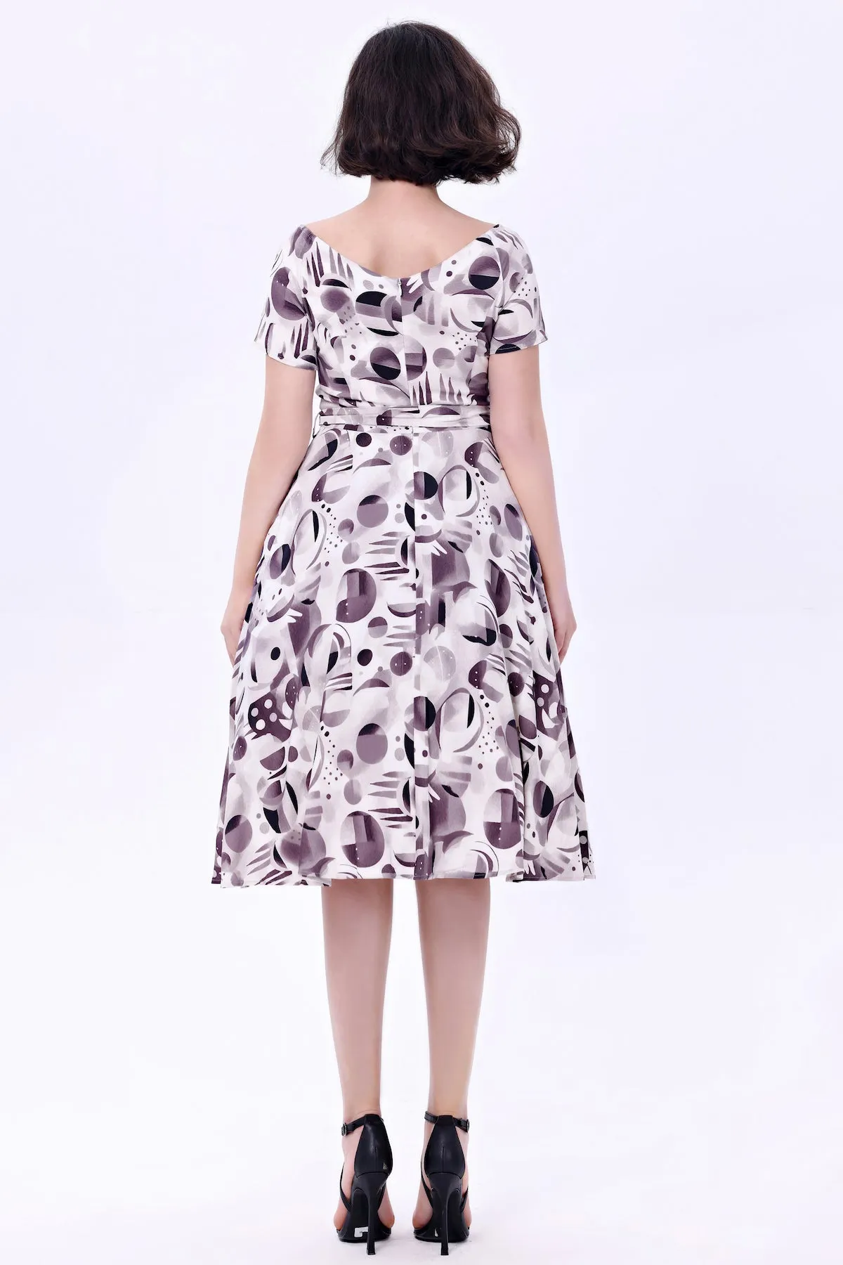 Bella Geometric Print Dress by Miss Lulo