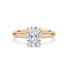 Celebration 18ct Yellow Gold Oval Cut 2 Carat tw Certified Lab Grown Diamond Ring
