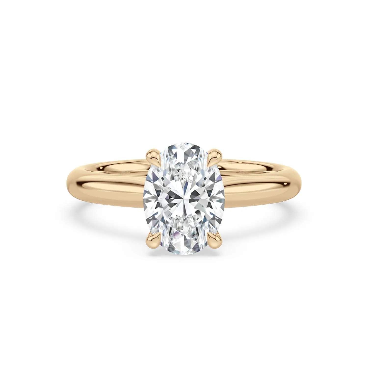 Celebration 18ct Yellow Gold Oval Cut 2 Carat tw Certified Lab Grown Diamond Ring
