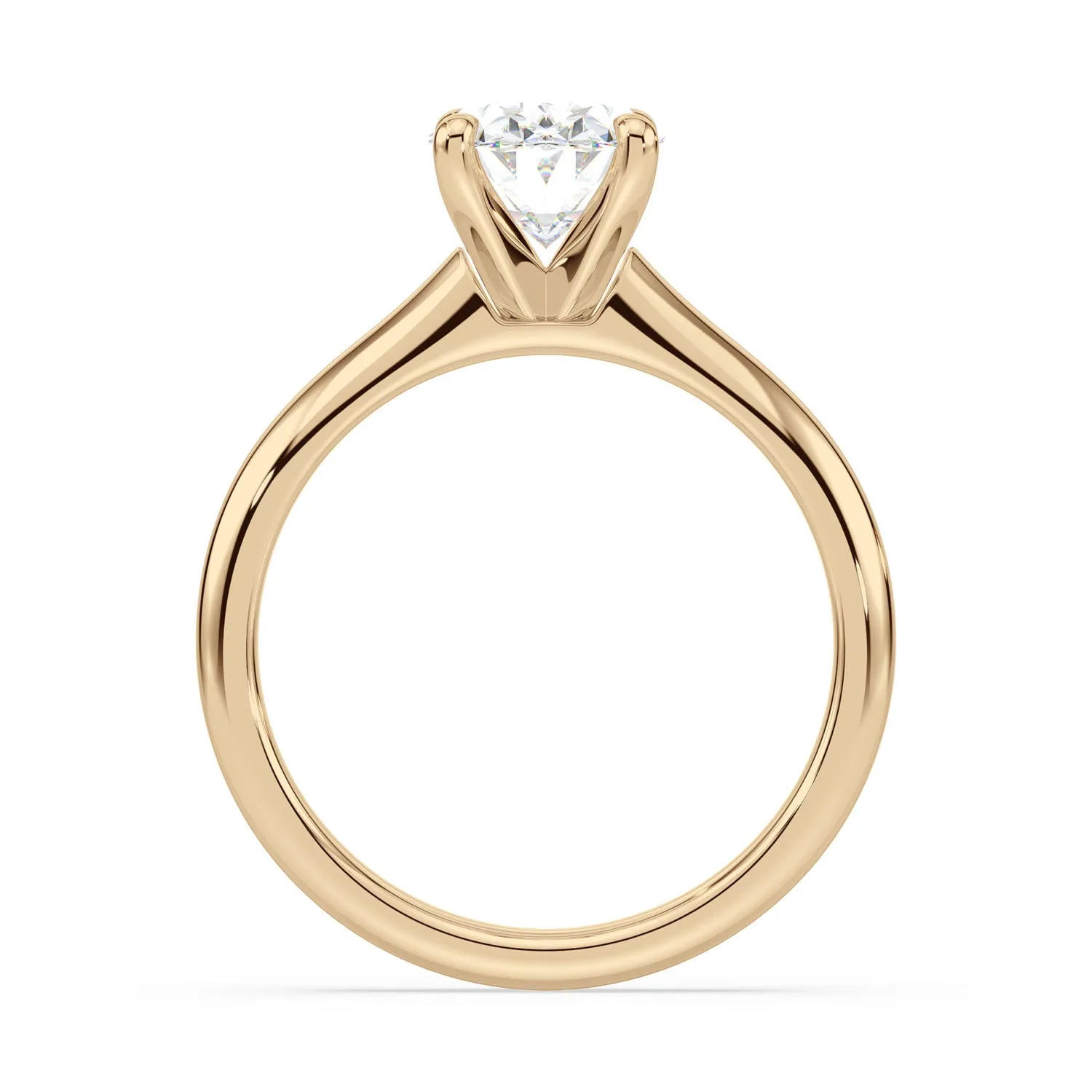 Celebration 18ct Yellow Gold Oval Cut 2 Carat tw Certified Lab Grown Diamond Ring