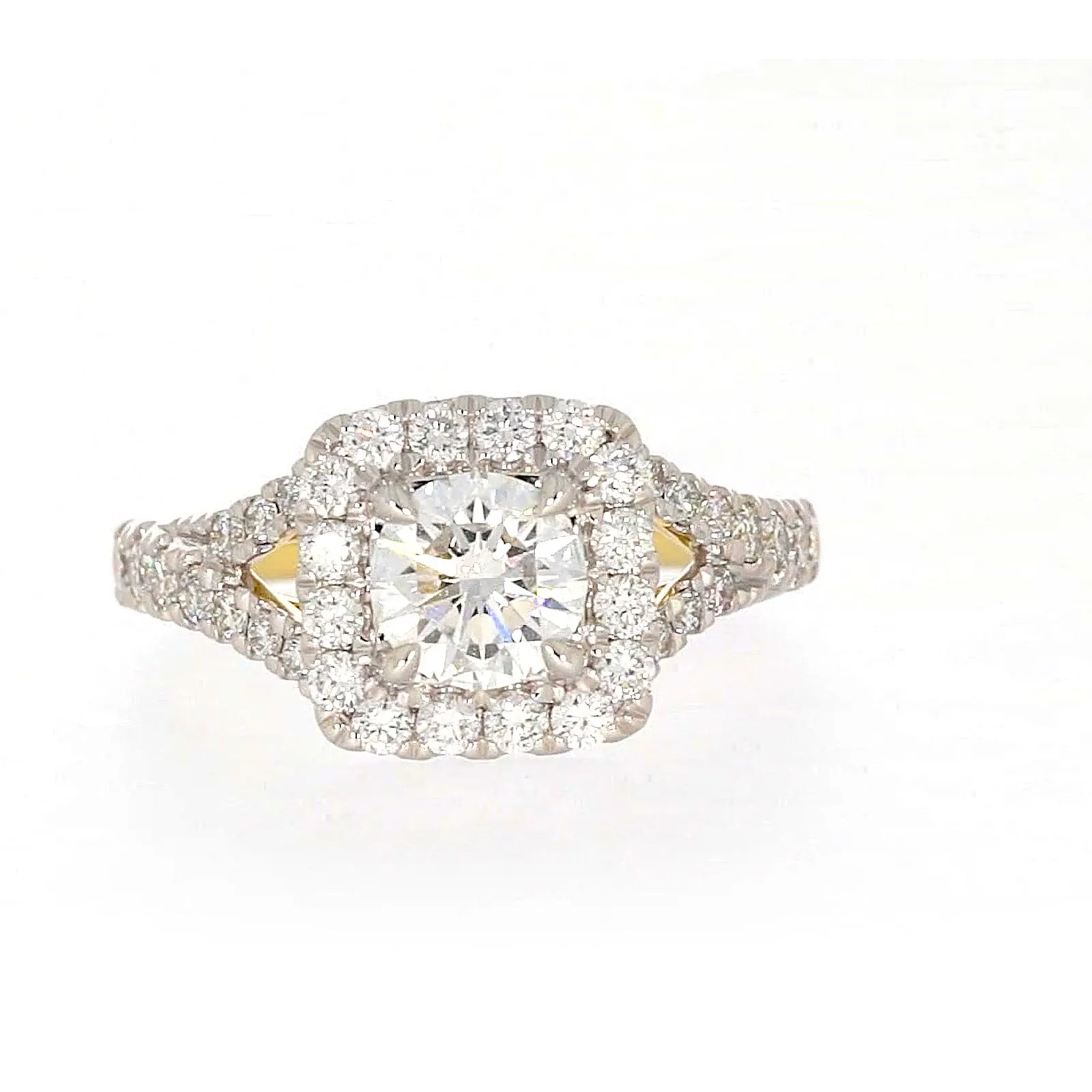 Celebration 18ct Yellow Gold Round Brilliant Cut 1 1/2 Carat tw of Certified Lab Grown Diamonds Ring