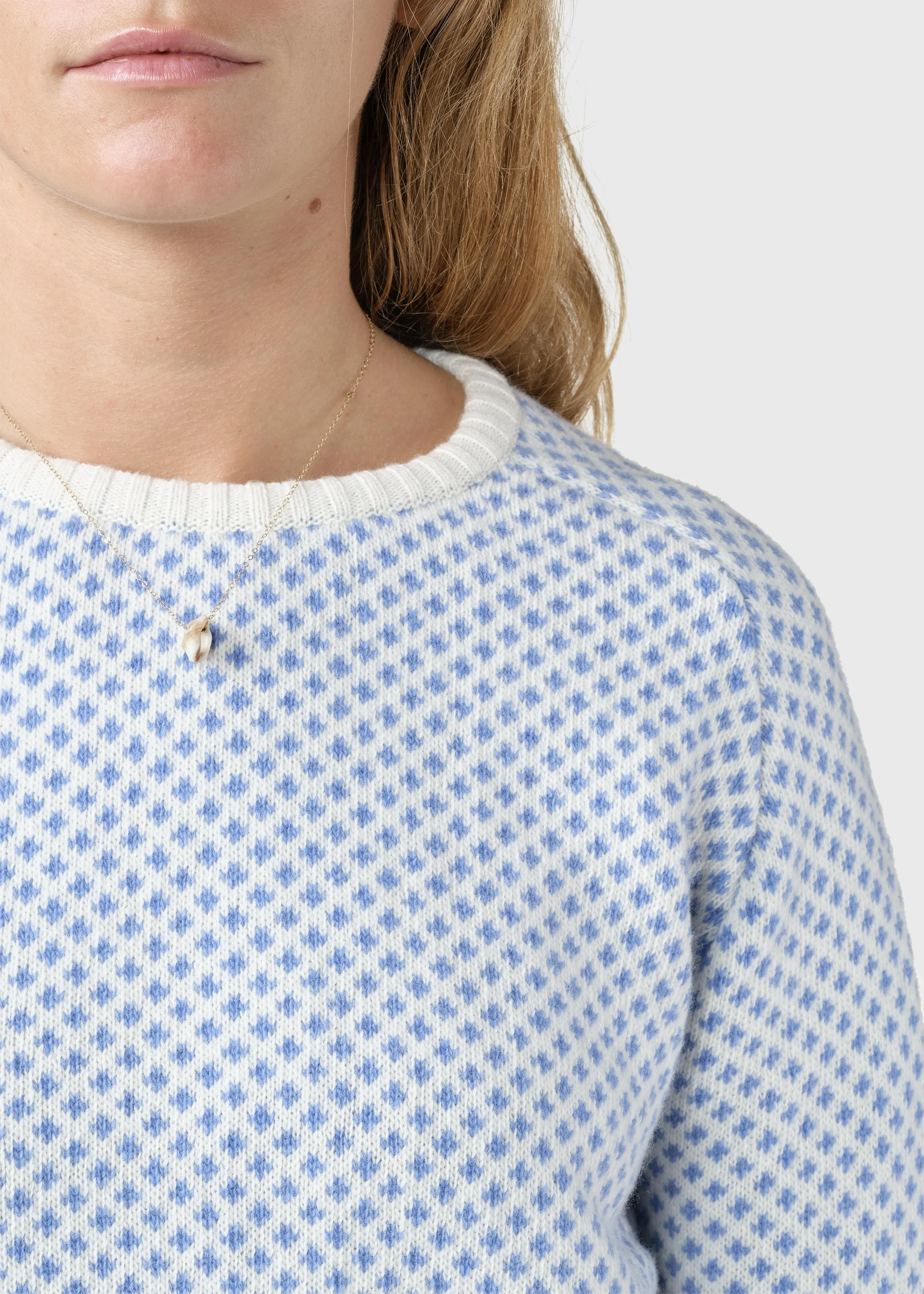 Elaine knit - Cream/light blue
