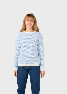 Elaine knit - Cream/light blue