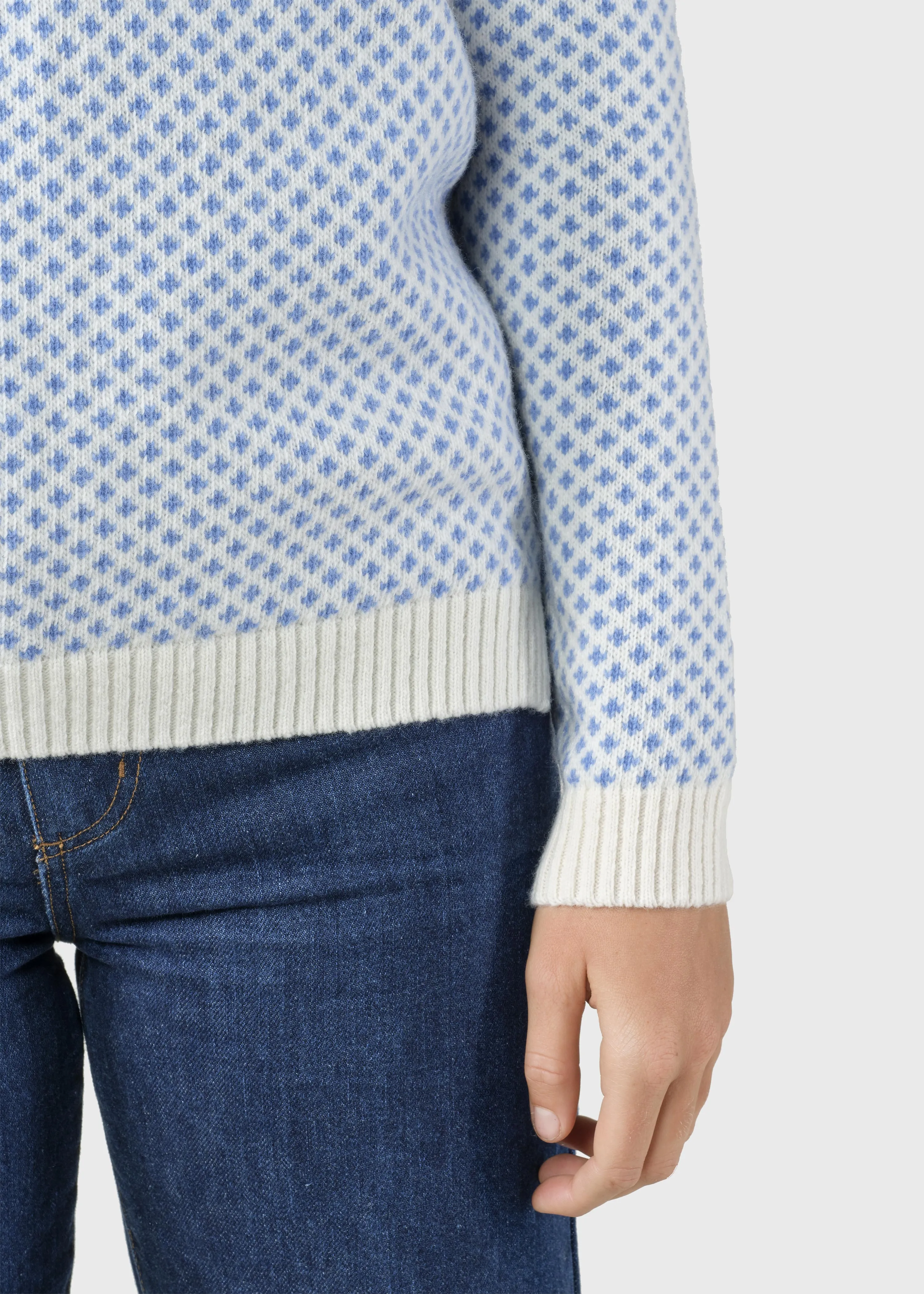 Elaine knit - Cream/light blue