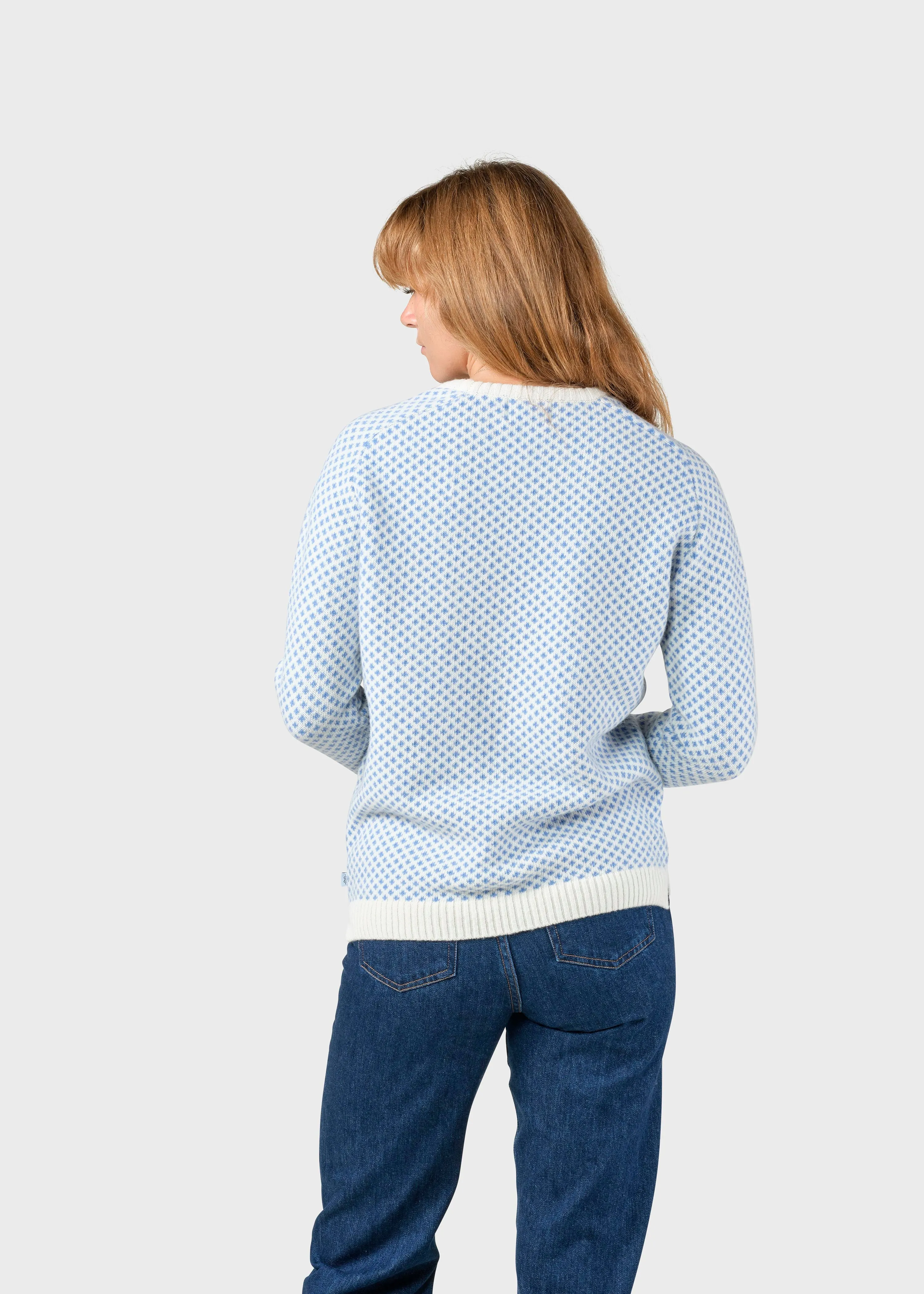 Elaine knit - Cream/light blue