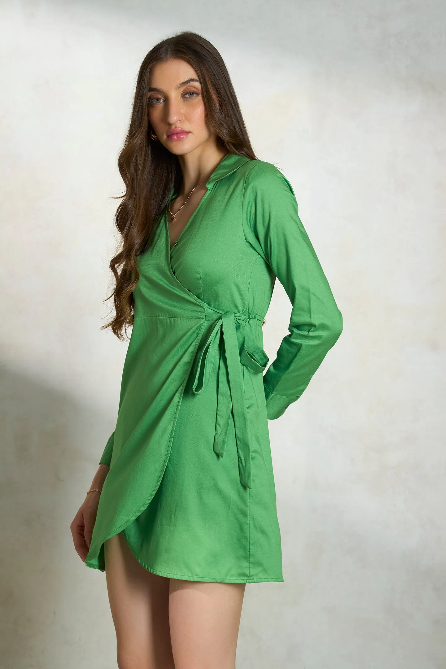 Faye|Cotton Wrap Dress