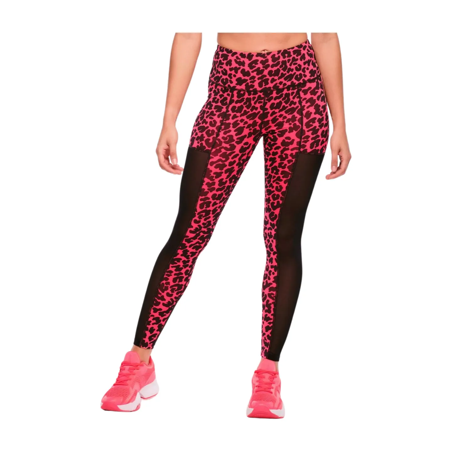 Funscape High Waisted Mesh Ankle Leggings