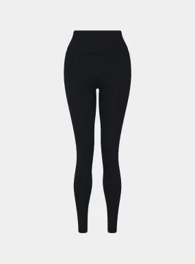 High Waisted Leggings - Marl Black