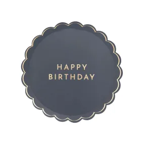 Midnight Blue Signature Happy Birthday Small Plates x 8