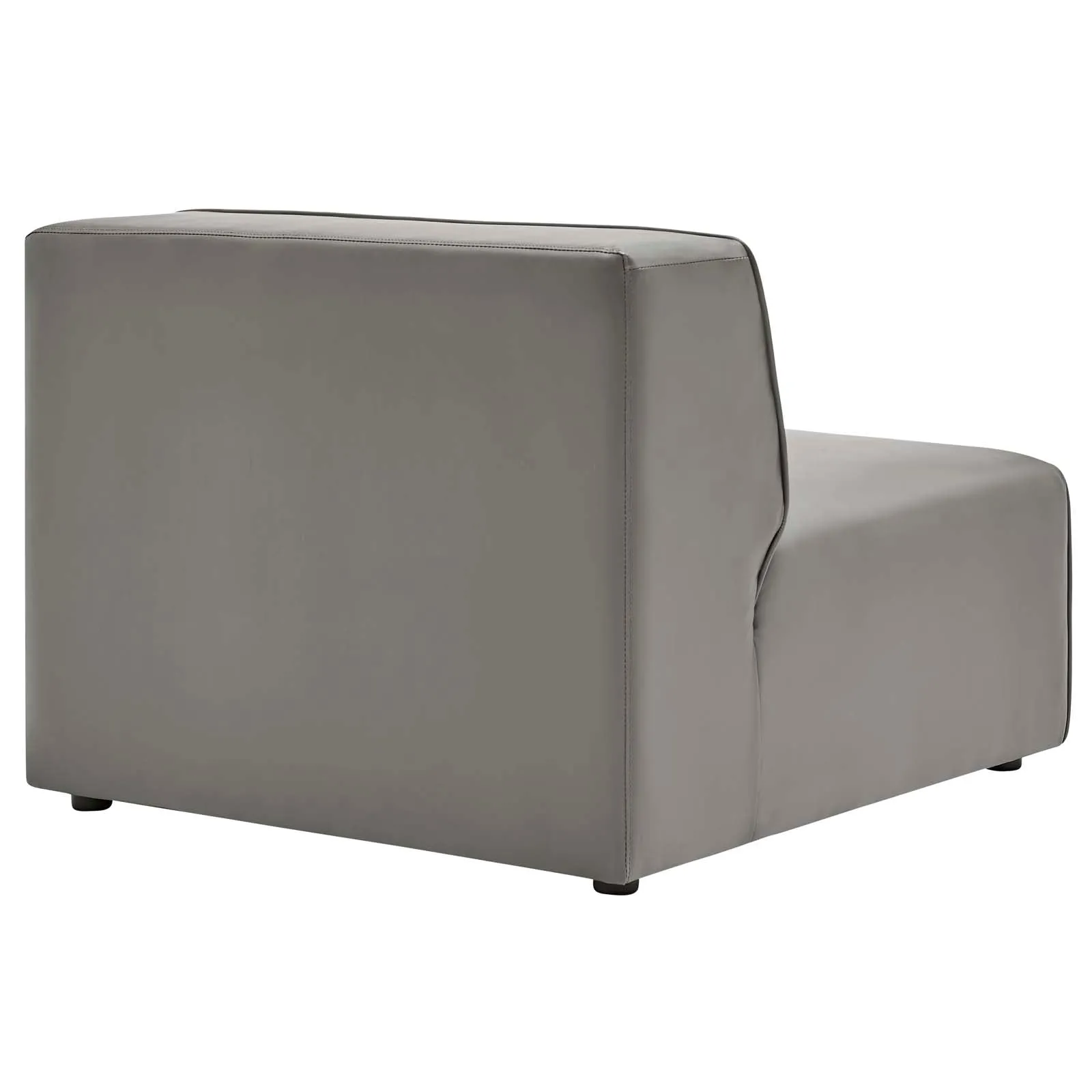 Mingle Vegan Leather 3-Piece Sectional Sofa Gray EEI-4789-GRY