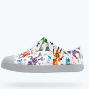 Native Jefferson Shell White/ Mist Grey/ Raincoat Robuddies