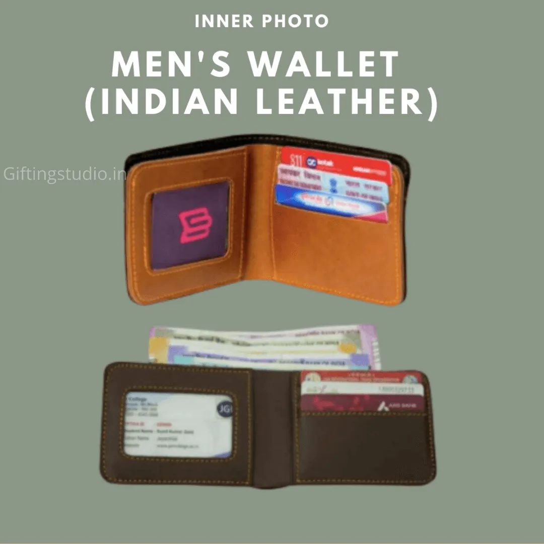 Personalised Men's Wallet & Heart shaped Keychain Combo