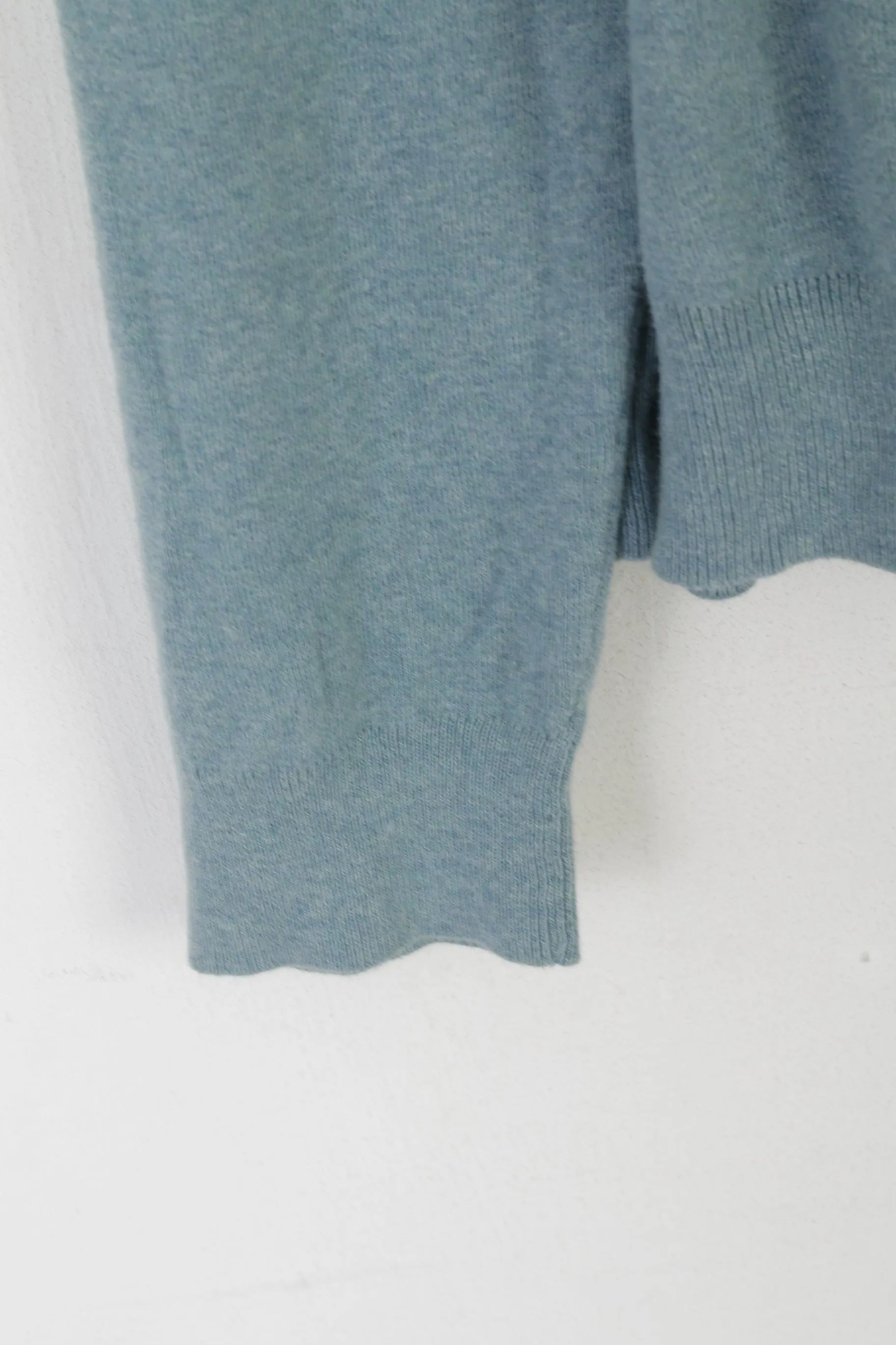 Polo by Ralph Lauren Men L Jumper Green Blue 100% Cotton V Neck Sweater