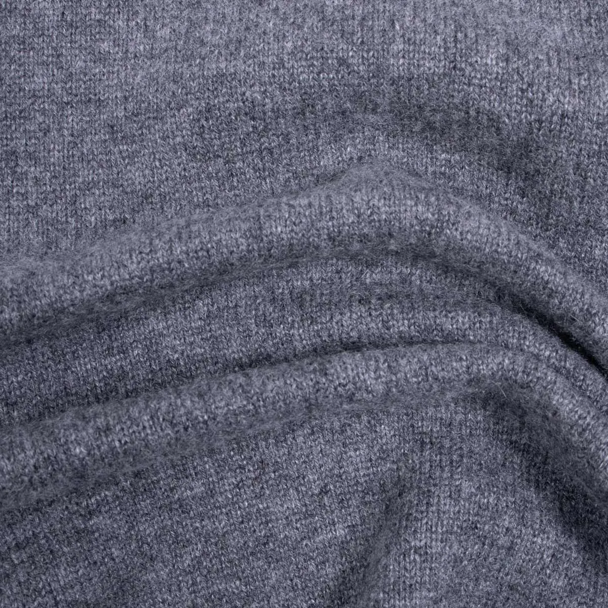 Smog Grey Balvenie 3 Button 4ply Cashmere Polo Sweater
