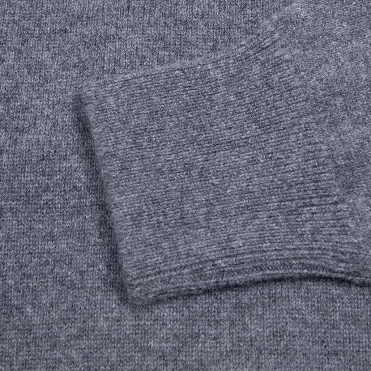 Smog Grey Balvenie 3 Button 4ply Cashmere Polo Sweater