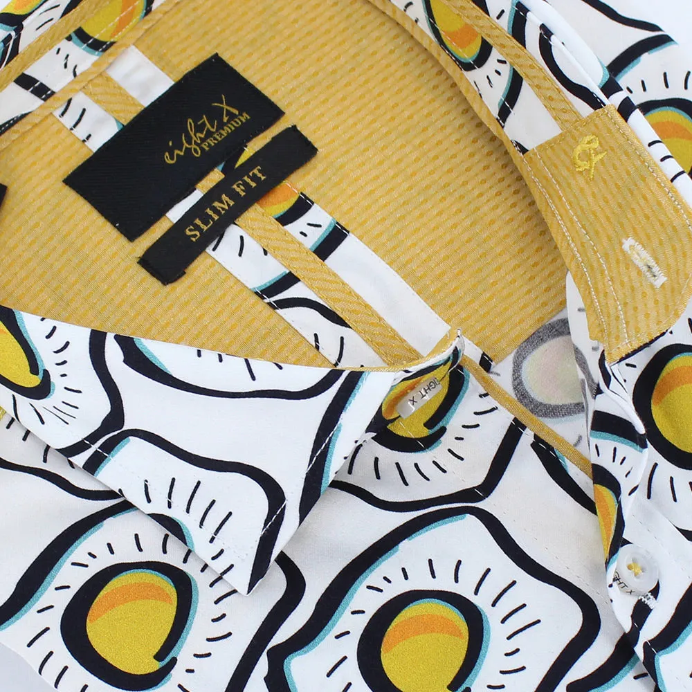 Sunny Side Up Button Down Print Shirt