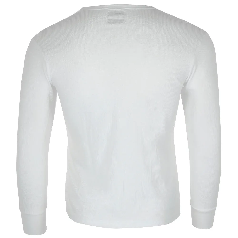 Therma Tek Men's Long Sleeve 100% Cotton Waffle Crew Neck Thermal Top Underwear