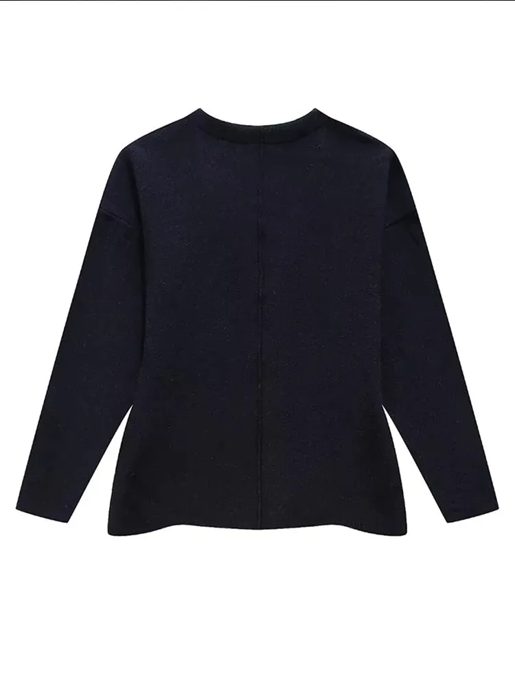 V-neck Chic buttons Cardigan and short knit skirts
