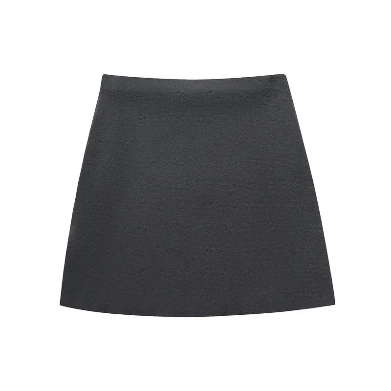 V-neck Chic buttons Cardigan and short knit skirts