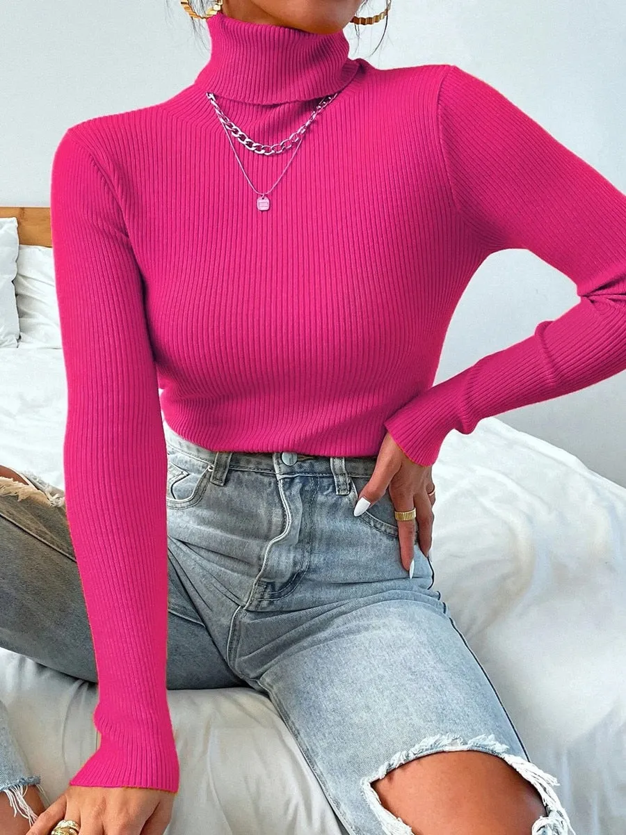 Women Long Sleeve Knitted Sweater