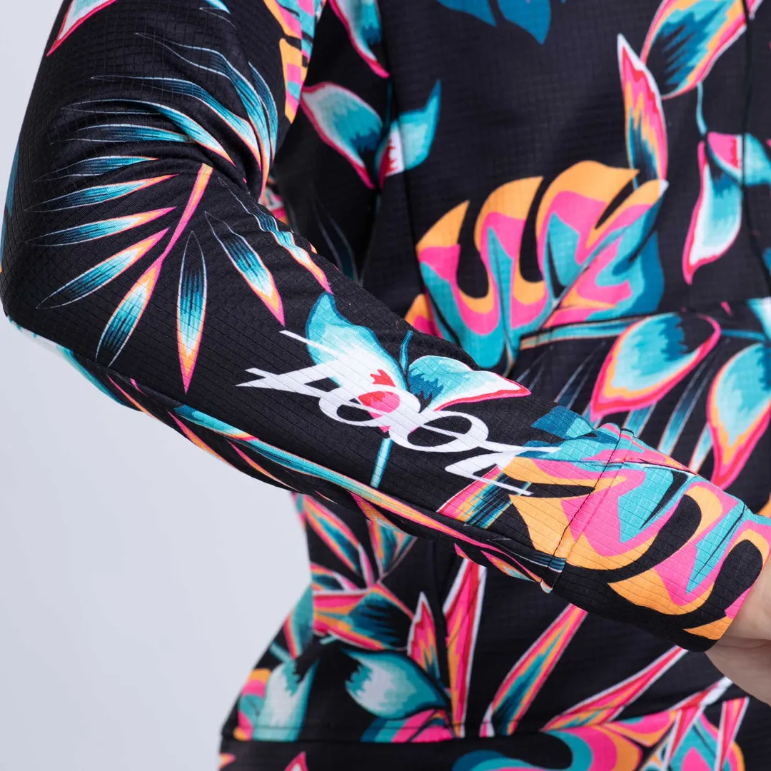 Womens LTD Run Thermo Hoodie - Koa Tropical